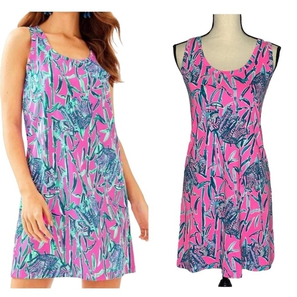 Lilly Pulitzer Raylee Elephant Print Sleeveless Mini Dress - Picture 1 of 13
